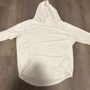 Brooks White Hooded Long Sleeve Top
